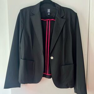 Tommy Hilfiger Black Women's Blazer with Red Accents